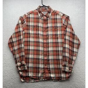 Mountain Khakis Meridian Shirt Mens Medium Classic Fit Plaid Flannel Organic‎